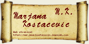 Marjana Kostačević vizit kartica